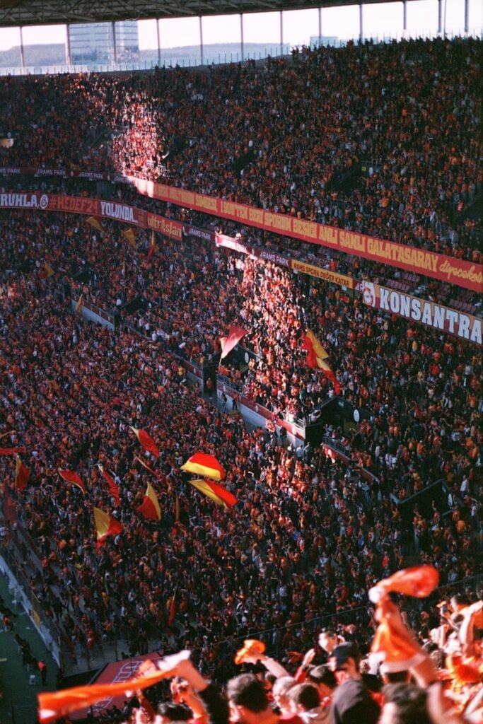 A large crowd of people in a stadium
